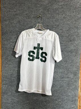 Teamwork Football Jersey Mens Small White STS 6 Mesh Practice Shirt Top